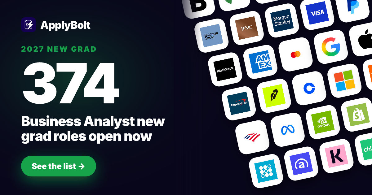 New Grad Business Analyst Jobs 2027 - Strategy & Analytics | ApplyBolt